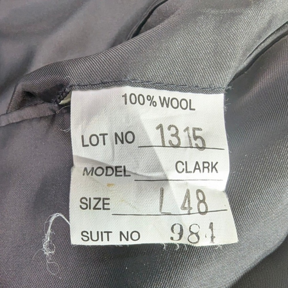Clark 100% Wool Herringbone Blazer 48L Gray Brown - Picture 10 of 16